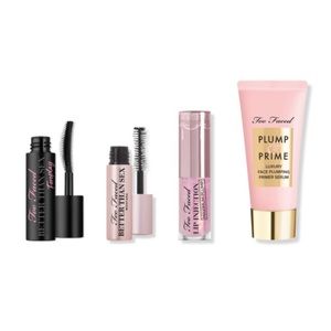 Too Faced Makeup Set - 4 Piece | Better Than Sex Mascara | Primer | Lip Plumper